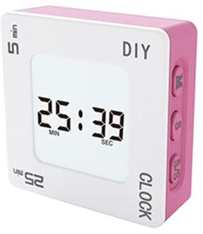 Multifunctionele Diy Time Management Pomodoro Timer Creatieve Vierkante Wekker Trillingen Knipperende Backlight Timer Herinnering 06