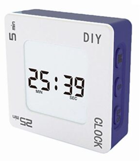 Multifunctionele Diy Time Management Pomodoro Timer Creatieve Vierkante Wekker Trillingen Knipperende Backlight Timer Kookwekker 07
