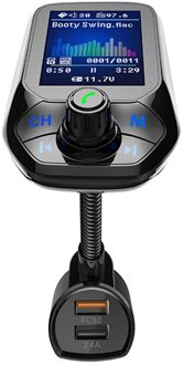 Multifunctionele Draadloze Auto Fm-zender Led-scherm Fast Charger 3.0 USB Car Charger Smart Bluetooth 5.0 Auto MP3 Speler