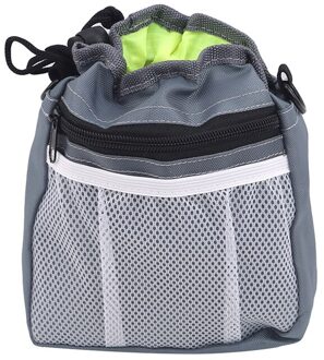 Multifunctionele Draagbare Dog Treat Bag Pet Outdoor Training Aid Bag Kak Zak Voedsel Houder Met Verstelbare Taille Riem grijs