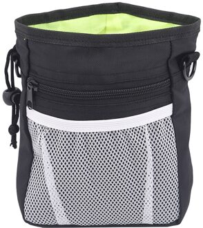 Multifunctionele Draagbare Dog Treat Bag Pet Outdoor Training Aid Bag Kak Zak Voedsel Houder Met Verstelbare Taille Riem zwart