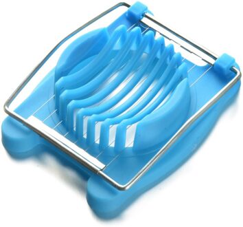 Multifunctionele Draagbare Keuken Egg Slicer Sectioner Cutter Mold Flower Edges Huishouden Keuken Gereedschap Blauw