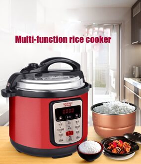 Multifunctionele Druk Trage Koken Pot Rijst Soep Stoofpot Fornuis Rvs Elektrische Verwarmd Voedsel Container 220 V 900 W