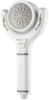 Multifunctionele Dubbelzijdige Douchekop Water Saving Ronde Booster Bad Douche Filter Hoge Druk Handheld Handdouche wit