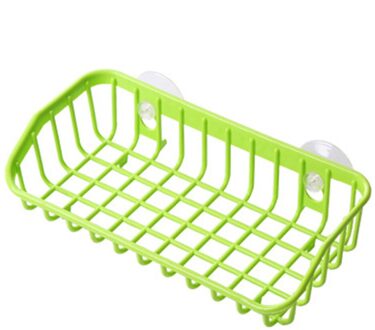 Multifunctionele Duurzaam Zuignap Afwassen Spons Houder Opknoping Magazijnstelling Afvoer Rack Gootsteen Plank Keuken Accessoires groen