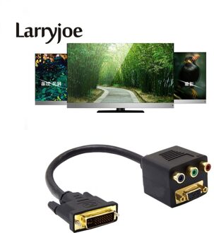 Multifunctionele DVI-I naar VGA DVI 24 + 5 Male naar VGA RCA RGB AV Aansluiting Vrouwelijke Splitter Kabel