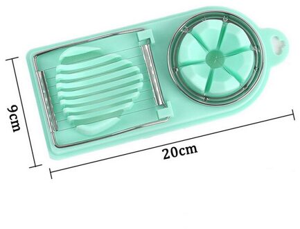 Multifunctionele Ei Cutter Rvs Egg Slicer Sectioner Cutter Mold Flower-Vorm Boterhamworst Cutter Keuken Gadgets groen