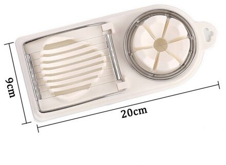 Multifunctionele Ei Cutter Rvs Egg Slicer Sectioner Cutter Mold Flower-Vorm Boterhamworst Cutter Keuken Gadgets wit
