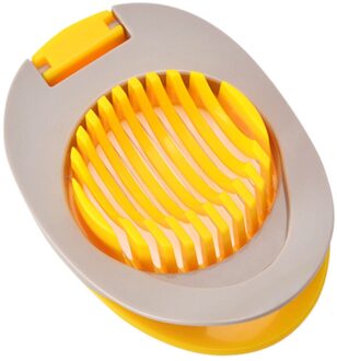 Multifunctionele Ei Cutter Rvs Egg Slicer Sectioner Cutter Mold Keuken Gadgets Bloem-Vorm Boterhamworst Cutter geel