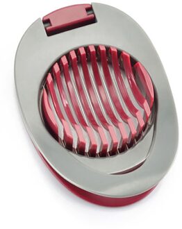 Multifunctionele Ei Cutter Rvs Egg Slicer Sectioner Cutter Mold Keuken Gadgets Bloem-Vorm Boterhamworst Cutter rood