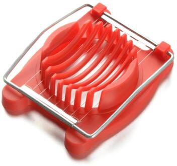 Multifunctionele Ei Cutter Rvs Snijden Ei Snijmachine Snijden Gadgets Keuken Accessoires rood
