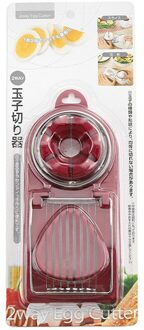 Multifunctionele Ei Cutter Rvs Snijden Ei Snijmachine Snijden Gadgets Keuken Accessoires rood