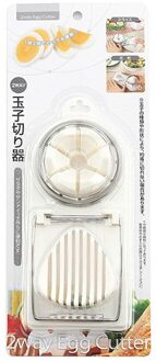 Multifunctionele Ei Cutter Rvs Snijden Ei Snijmachine Snijden Gadgets Keuken Accessoires wit