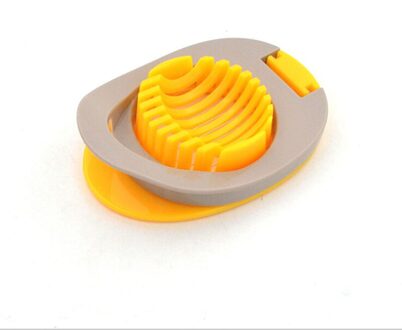 Multifunctionele Ei Snijmachines Sectie Cutter Divider Plastic Ei Splitter Gesneden Ei Apparaat Creatieve Keuken Ei Gereedschap geel-grijs