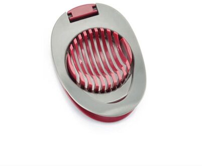 Multifunctionele Ei Snijmachines Sectie Cutter Divider Plastic Ei Splitter Gesneden Ei Apparaat Creatieve Keuken Ei Gereedschap rood-grijs