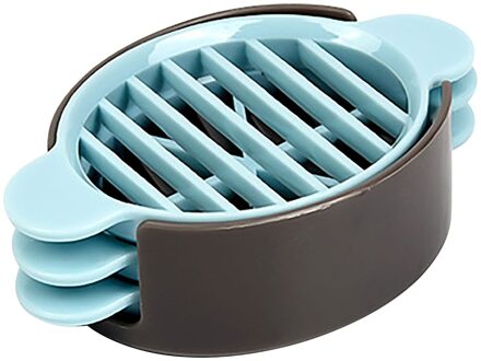 Multifunctionele Ei Snijmachines Sectie Cutter Divider Plastic Ei Splitter Gesneden Fruit Apparaat Creatieve Keuken Ei Tools Gadgets # T1P blauw