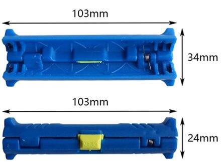 Multifunctionele Elektrische Draad Stripper Pen Draad Kabel Pen Cutter Roterende Pen Strippen Machine Tangen Tool Kabel Puller blauw