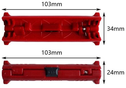 Multifunctionele Elektrische Draad Stripper Pen Draad Kabel Pen Cutter Roterende Pen Strippen Machine Tangen Tool Kabel Puller rood