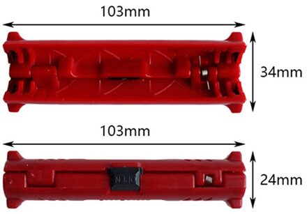 Multifunctionele Elektrische Draad Stripper Pen Rotary Coaxiale Draad Cord Cutter Pen Strippen Machine Tang Tool Voor Kabel Puller rood