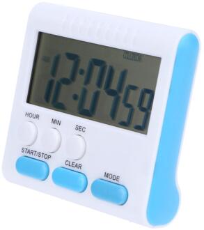 Multifunctionele Elektrische Lcd Digital Kitchen Timer Alarm Count Up Down Klok Voor Koken Bakken Keuken Accessoires Blauw