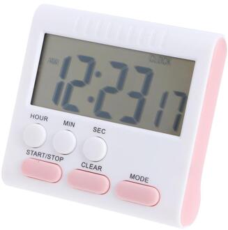 Multifunctionele Elektrische Lcd Digital Kitchen Timer Alarm Count Up Down Klok Voor Koken Bakken Keuken Accessoires Roze