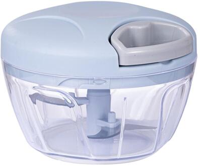 Multifunctionele Fruit Groente Chopper Mixer Shredder Handmatige Vleesmolen Moer Rasp Keuken Gadgets Gereedschap Levert 3 Blades blauw