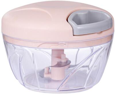 Multifunctionele Fruit Groente Chopper Mixer Shredder Handmatige Vleesmolen Moer Rasp Keuken Gadgets Gereedschap Levert 3 Blades roze