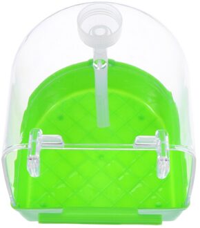 Multifunctionele Gekooide Vogel Bad Kooi Met Gat Vogel Bad Bedekt Voor Kleine Brids Kanarie Parkieten Papegaai (Water Feeder En bad Cag