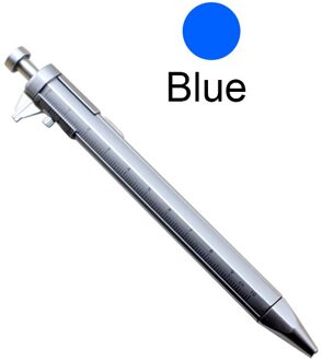 Multifunctionele Gel Inkt Pen Schuifmaat Roller Ball Pen Briefpapier Balpen Balpen 0.5Mm sliver-blauw core
