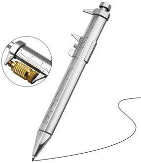Multifunctionele Gel Inkt Pen Schuifmaat Roller Ball Pen Briefpapier Balpen Heerser Creatieve School Marker Pen 1mm