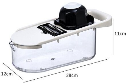 Multifunctionele Groentesnijder Aardappel Rasp Shredders Afvoer Mand Fruit Slicer 7-In-1 Gadget Zure Modder Keuken Accessoires wit