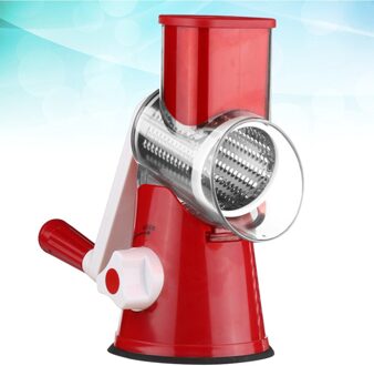 Multifunctionele Groentesnijder Slicer Roterende Hand Crank Cutter Rasp Keuken Tool Voor Aardappel Wortel Komkommer (Sky-Blauw) rood