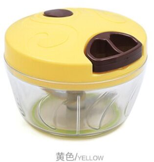 Multifunctionele Hand Held Plantaardige Shredder Slicer Cutter Krachtige Handmatige Trekken Voedsel Chopper geel