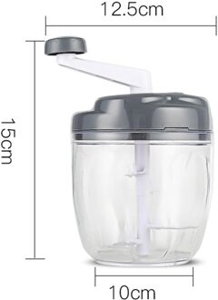 Multifunctionele Handmatige Vleesmolen Plantaardig Voedsel Shredder Cutter Hand Schudden Pull Touw Chopper Vleesmolen Keuken Gadget Crusher licht grijs