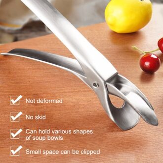 Multifunctionele Hete Kom Houder Schotel Klem Pot Pan Grijper Clip Hete Plaat Kom Clip Anti-Brandwonden Tang Keuken Gadgets lepel Rust 304 Material