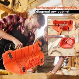 Multifunctionele Houtbewerking Diagonaal Zagen Kast 45 90 Graden Zagen Doos, back-Saw Zagen Doos Plastic 10.5 Inch Snijgereedschap