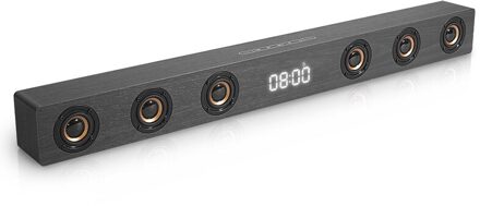 Multifunctionele Houten Bluetooth Speaker Home Theater Tv Computer Mobiele Telefoon High-Power Echo Muur licht grijs