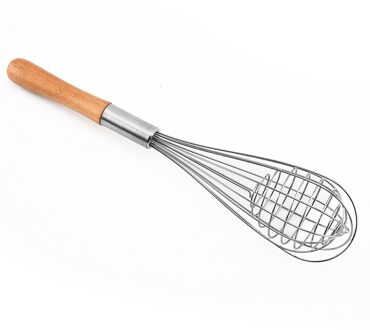 Multifunctionele Houten Handvat Rvs Hand Ei Kloppers Keuken Gadgets Ei Roeren Garde Roterende Keuken Accessoires