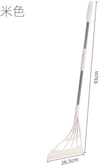 Multifunctionele Huishoudelijke Siliconen Bezem Gebruikt Voor Vloer Badkamer Wc Glas Huisdier Ontharing Borstel Beige