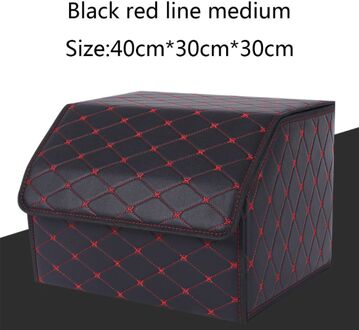 Multifunctionele Inklapbare Kofferbak Organizer Met Deksel Draagbare Auto Opbergdoos Kofferbak Organizer rood M