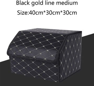 Multifunctionele Inklapbare Kofferbak Organizer Met Deksel Draagbare Auto Opbergdoos Kofferbak Organizer zwart M