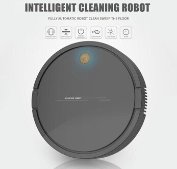 Multifunctionele Intelligente Robot Usb Opladen Huishouden Draadloze Vegen Robot Dust Hair Cleaning Stofzuiger zwart
