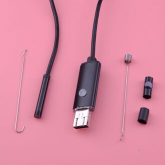 Multifunctionele IP67 Waterdichte 5.5mm 5 m 2In1 Android Voor Auto Endoscoop LED Lens Inspectie Borescope Camera Kabel