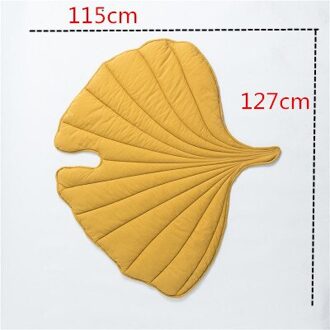 Multifunctionele Katoenen Deken Blad Tapijt Zachte Katoen Vloermat Tapijten Picknick Mat Kinderen Slaapkamer Nursery Tapijt Deken Baby stoppen geel