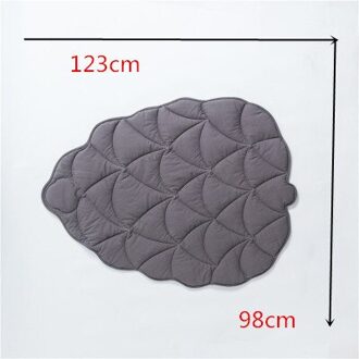 Multifunctionele Katoenen Deken Blad Tapijt Zachte Katoen Vloermat Tapijten Picknick Mat Kinderen Slaapkamer Nursery Tapijt Deken Baby stoppen grijs