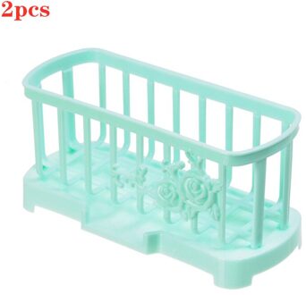 Multifunctionele Keuken Afvoer Rack Plank Zuignap Gootsteen Kom Mand Spons Houder Keuken Badkamer Organizer 2stk groen