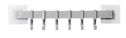 Multifunctionele Keuken Opslag Haak Houder 6 Haken Muur Deur Holder Hanger Rack Voor Lepel Scoop Badkamer Keuken Organizer Gary