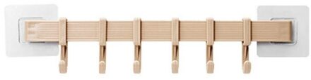 Multifunctionele Keuken Opslag Haak Houder 6 Haken Muur Deur Holder Hanger Rack Voor Lepel Scoop Badkamer Keuken Organizer geel