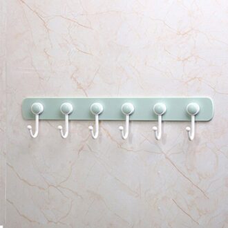 Multifunctionele Keuken Opslag Haak Houder 6 Haken Muur Deur Holder Hanger Rack Voor Lepel Scoop Badkamer Keuken Organizer groen
