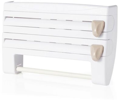Multifunctionele Keuken Organizer Muur Gemonteerde Tin Folie Opbergrek Conserveermiddel Film Box Dispenser Saus Roll Papier Opbergdoos 3